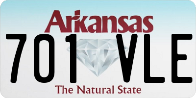 AR license plate 701VLE