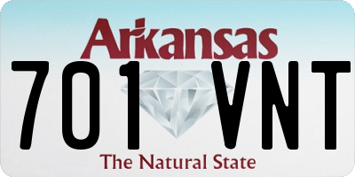 AR license plate 701VNT