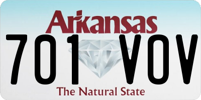 AR license plate 701VOV