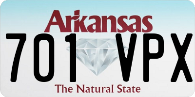 AR license plate 701VPX