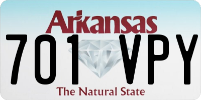 AR license plate 701VPY