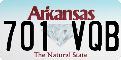 AR license plate 701VQB