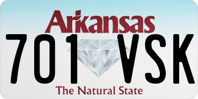 AR license plate 701VSK