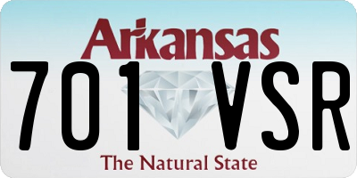 AR license plate 701VSR