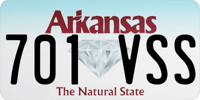 AR license plate 701VSS