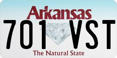 AR license plate 701VST