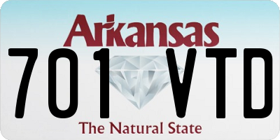 AR license plate 701VTD