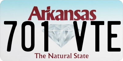 AR license plate 701VTE