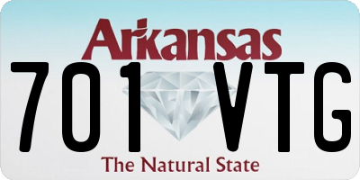 AR license plate 701VTG