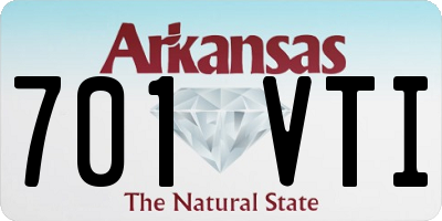 AR license plate 701VTI