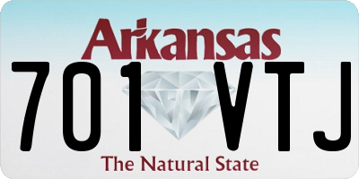 AR license plate 701VTJ