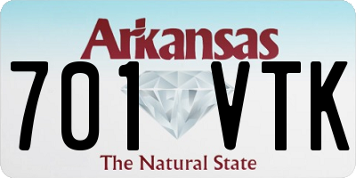 AR license plate 701VTK