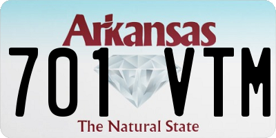 AR license plate 701VTM