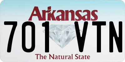 AR license plate 701VTN