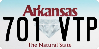AR license plate 701VTP