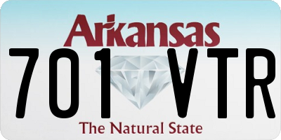 AR license plate 701VTR