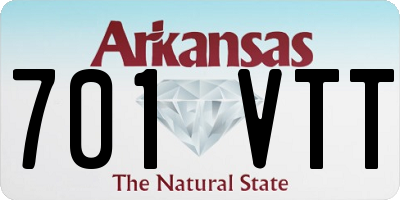 AR license plate 701VTT