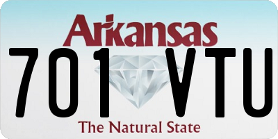 AR license plate 701VTU