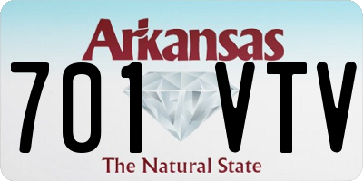 AR license plate 701VTV