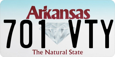 AR license plate 701VTY
