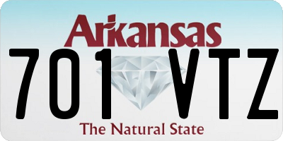AR license plate 701VTZ