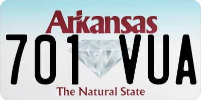 AR license plate 701VUA