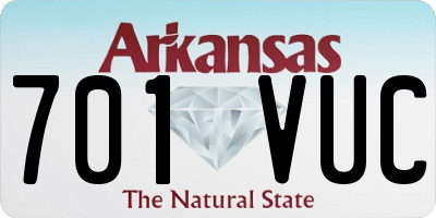 AR license plate 701VUC