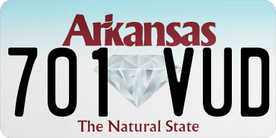 AR license plate 701VUD