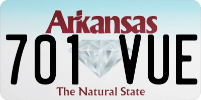 AR license plate 701VUE