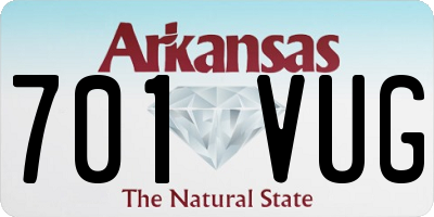 AR license plate 701VUG