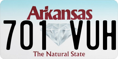 AR license plate 701VUH