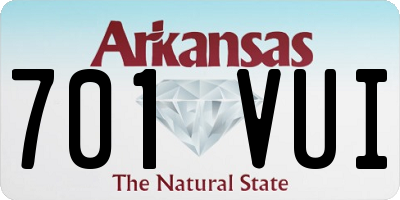 AR license plate 701VUI