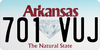 AR license plate 701VUJ