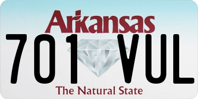 AR license plate 701VUL