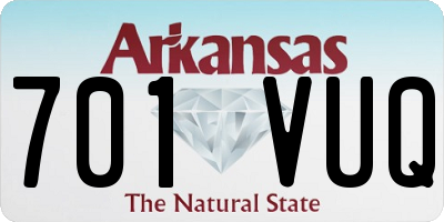 AR license plate 701VUQ