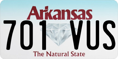 AR license plate 701VUS