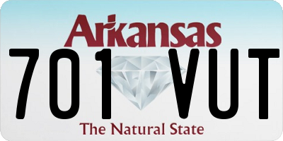 AR license plate 701VUT
