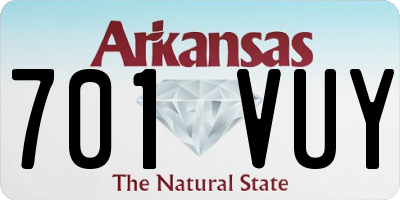 AR license plate 701VUY
