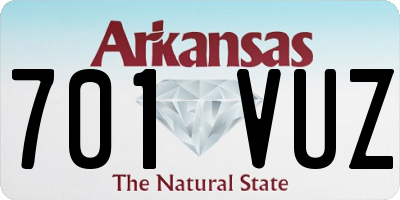 AR license plate 701VUZ