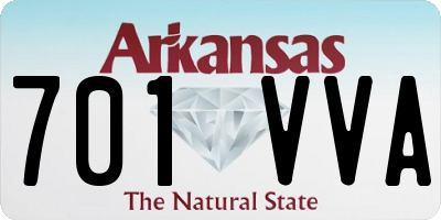 AR license plate 701VVA