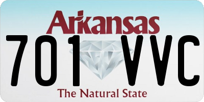 AR license plate 701VVC