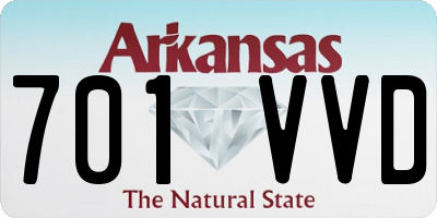 AR license plate 701VVD