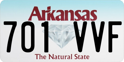AR license plate 701VVF