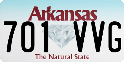 AR license plate 701VVG