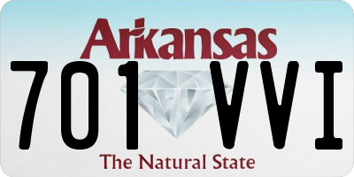 AR license plate 701VVI
