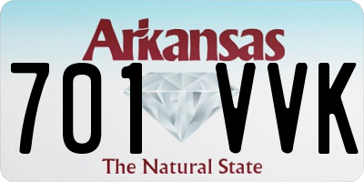 AR license plate 701VVK
