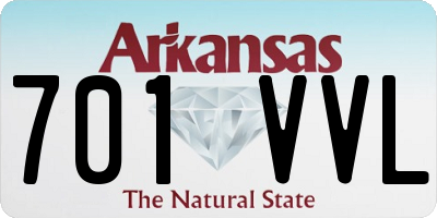 AR license plate 701VVL