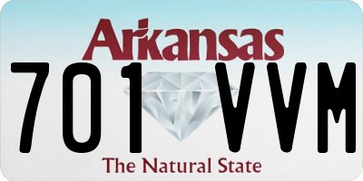 AR license plate 701VVM