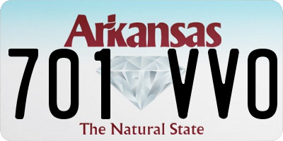 AR license plate 701VVO