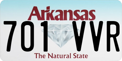 AR license plate 701VVR